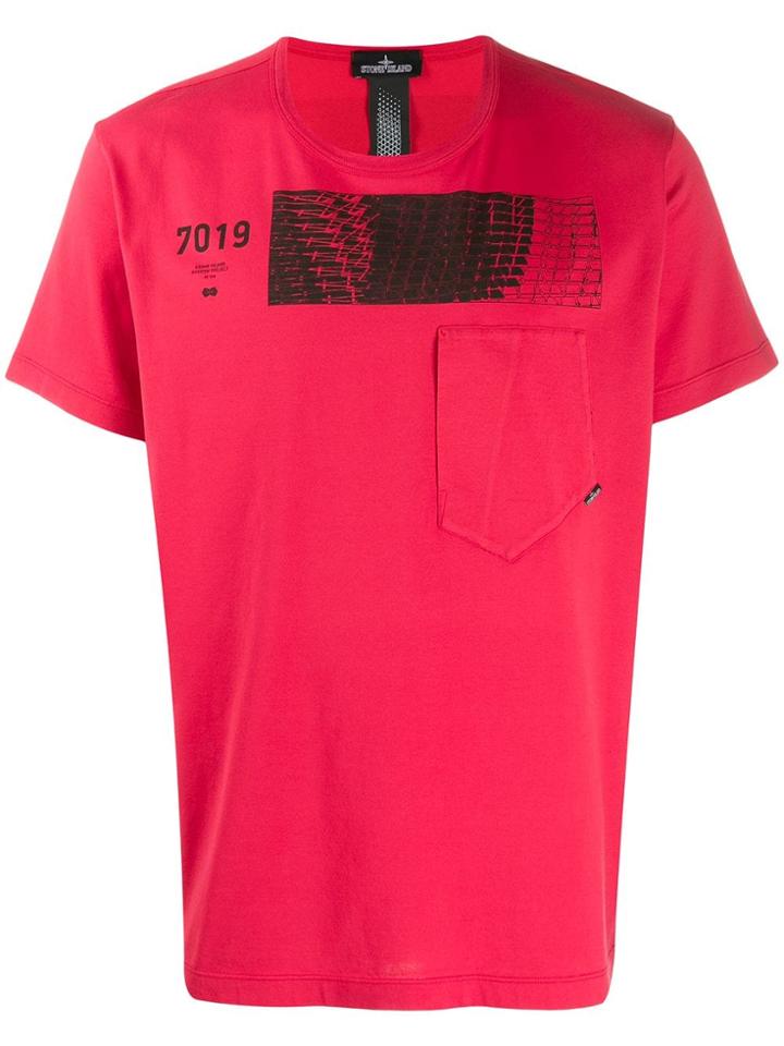Stone Island Shadow Project '7019' Logo T-shirt - Red