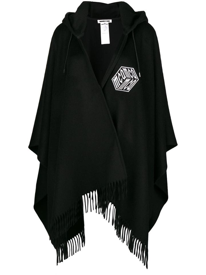 Mcq Alexander Mcqueen Hooded Poncho - Black