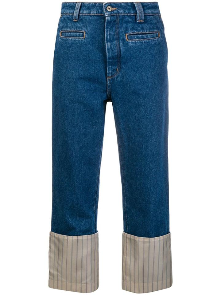 Loewe Striped Cuff Jeans - Blue