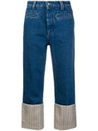 Loewe Striped Cuff Jeans - Blue