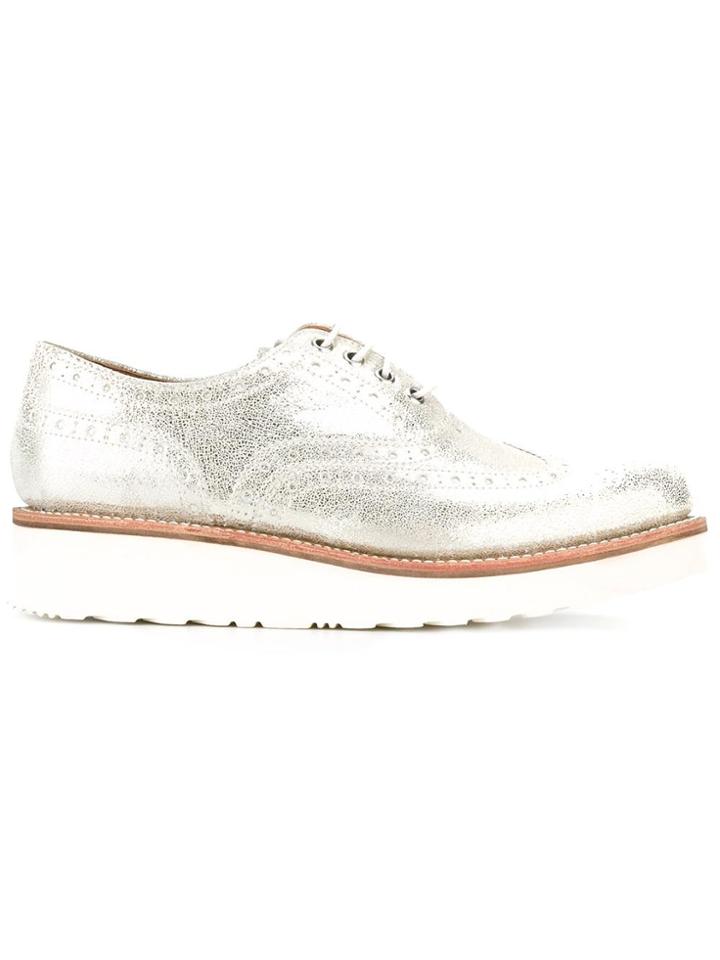 Grenson 'emily' Brogues - Metallic