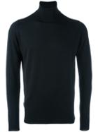 John Smedley Turtleneck Jumper, Men's, Size: Xl, Black, Merino