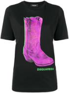 Dsquared2 Boot Print T-shirt - Black