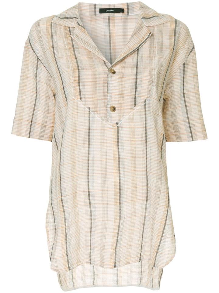 Bassike Check Gauze Vintage Shirt - Neutrals
