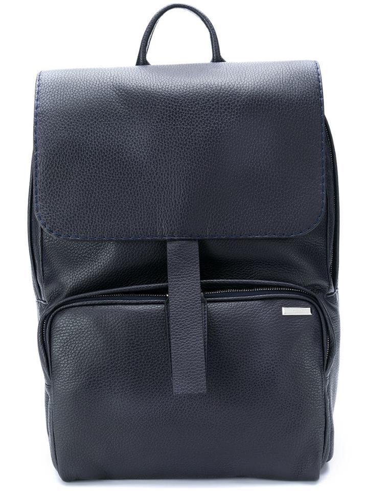 Zanellato Large Foldover Top Backpack - Blue
