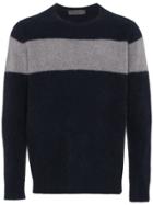 The Elder Statesman Striped Cashmere Sweater - Blue