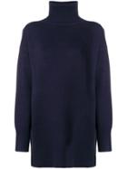 Joseph Turtleneck Longline Jumper - Blue