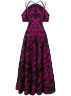 Talbot Runhof Postura1 Dress - Pink & Purple
