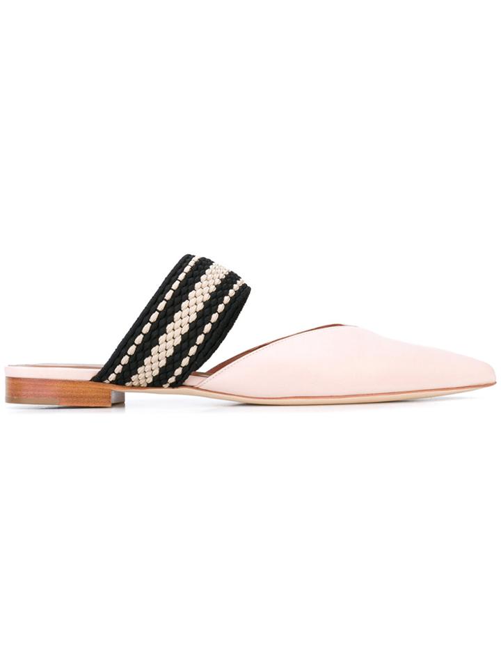 Malone Souliers Contrast Mules - Pink & Purple