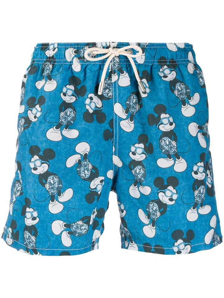 Mc2 Saint Barth Mickey Mouse Trunks - Blue