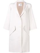 Manzoni 24 3/4 Sleeve Midi Coat - Neutrals