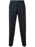 Pt01 Plaid Trousers - Blue