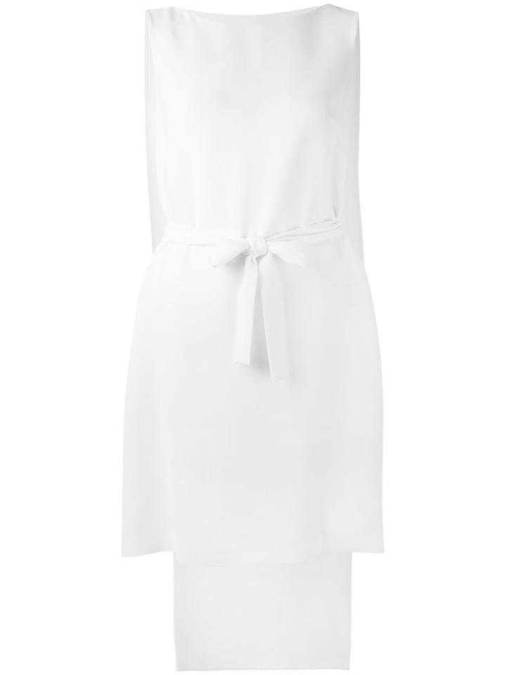 Gareth Pugh - High Low Hem Dress - Women - Silk/cotton/polyester - 44, White, Silk/cotton/polyester