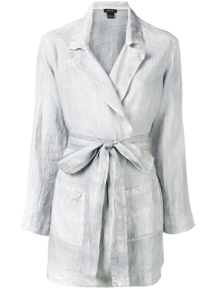 Avant Toi Belted Blazer - Grey