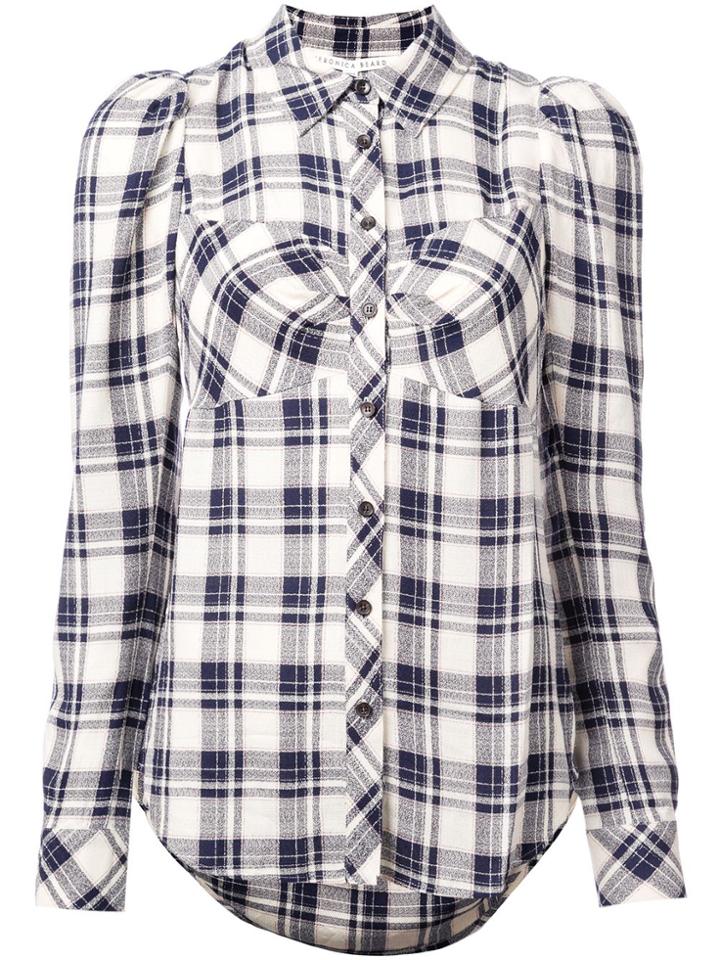 Veronica Beard Plaid Candice Top - Black