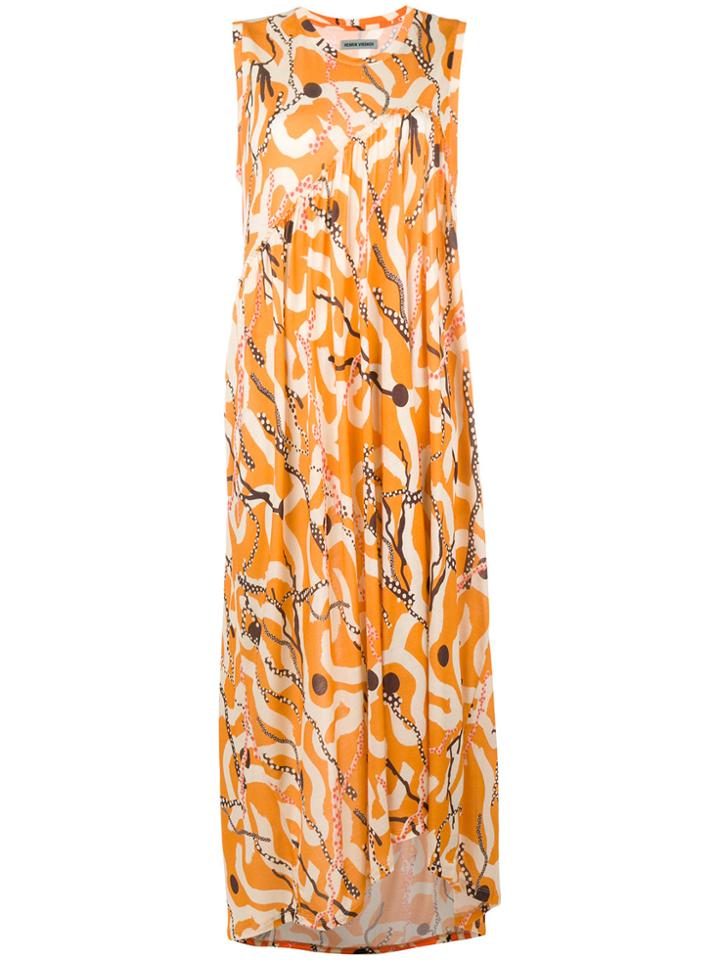 Henrik Vibskov Patterned Asymmetric Dress - Yellow & Orange