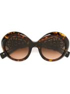Dolce & Gabbana Oversized Frame Sunglasses, Women's, Brown, Acetate