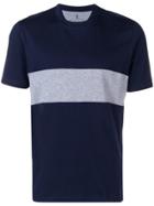 Brunello Cucinelli Contrast Band T-shirt - Blue