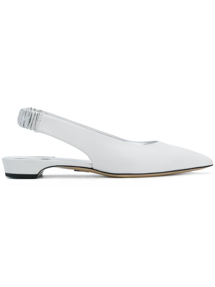 Paul Andrew Carpanthian Slingback Pumps - White