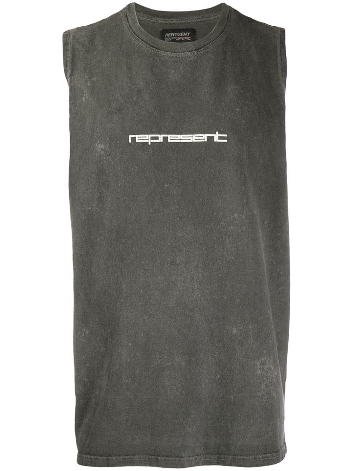 Represent Logo Printed Tank Top - Grey