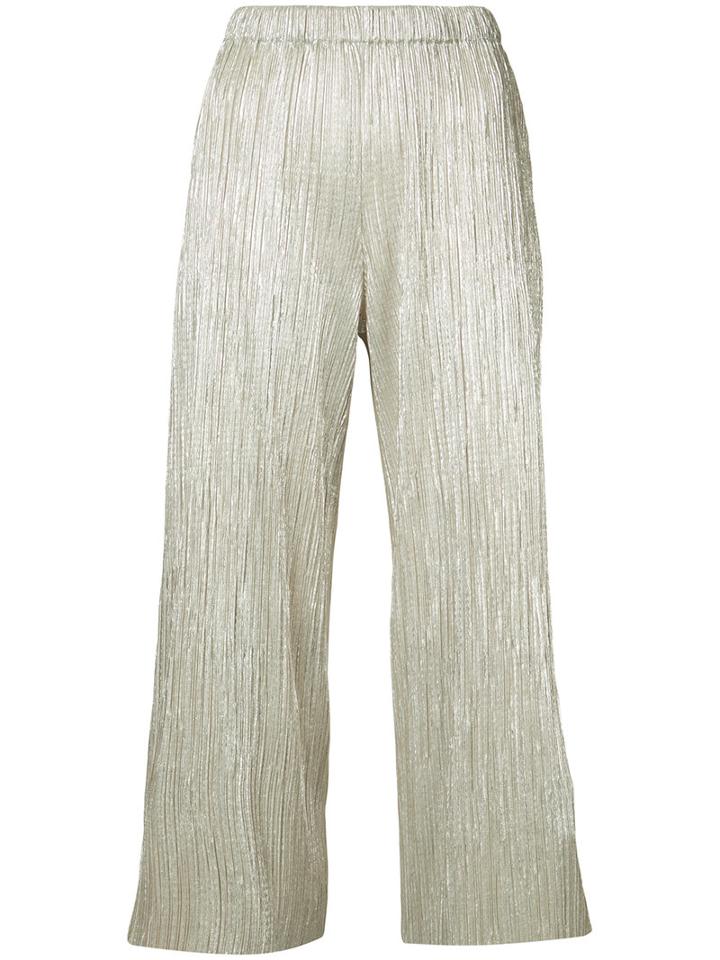 Alice+olivia Pleated Shift Trousers, Women's, Size: 6, Grey, Polyester
