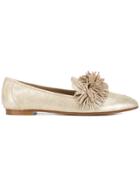 Aquazzura Metallic Gold Wild Loafers