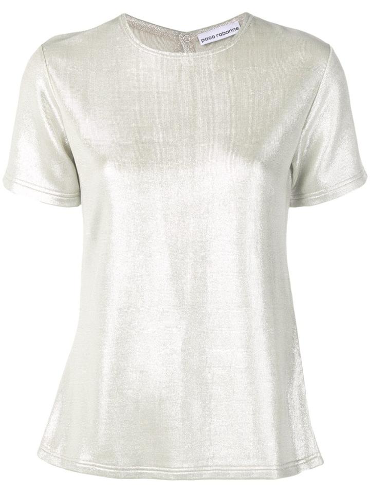 Paco Rabanne Metallic T-shirt - Silver