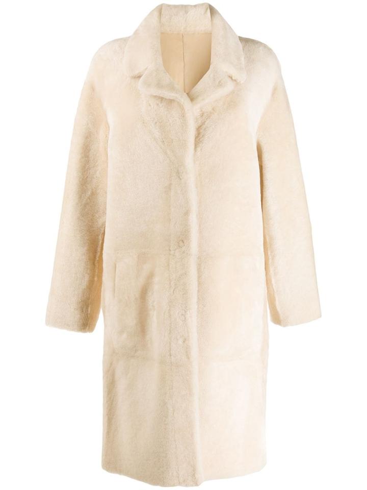 Drome Reversible Single Breasted Coat - White