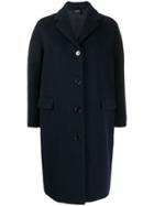 Aspesi Brushed Soft Knit Overcoat - Blue