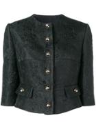 Dolce & Gabbana Cropped Button Jacket - Black