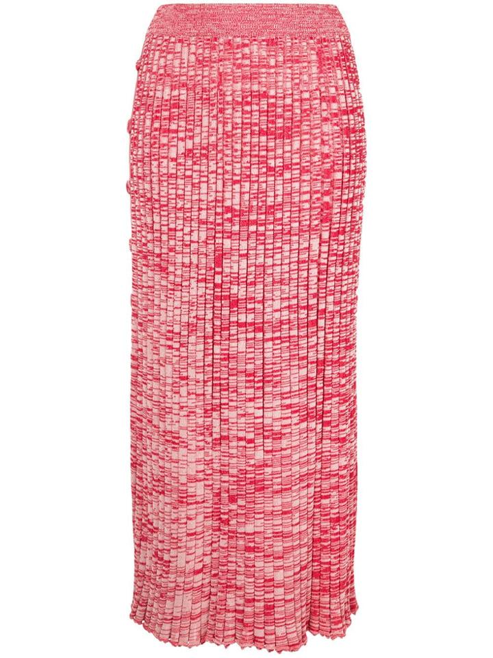 Christopher Esber Speckled Ribbed Skirt - Red