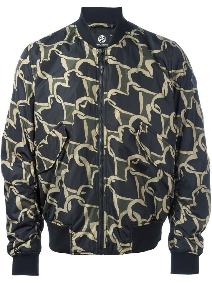Ps By Paul Smith Love Heart Print Bomber Jacket