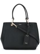 Donna Karan Mini Tote Bag, Black, Calf Leather