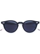 Thom Browne - Foldable Round Frame Sunglasses - Men - Acetate/metal - One Size, Grey, Acetate/metal