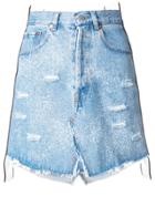 Forte Dei Marmi Couture Classic Fitted Denim Skirt - Blue