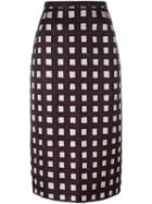 No21 Geometric Patterned Midi Skirt