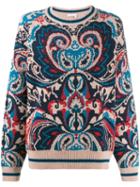 See By Chloé Oversized Patterned Sweater - Blue