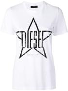 Diesel Logo Star Print T-shirt - White