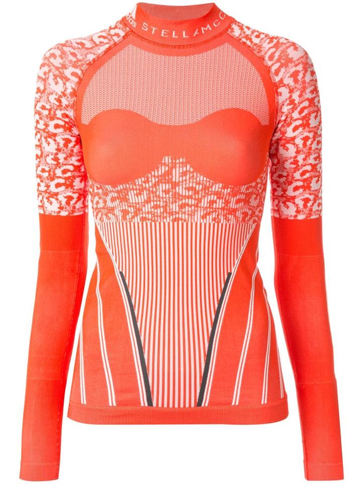 Adidas By Stella Mccartney Long Sleeve Sport Top - Orange