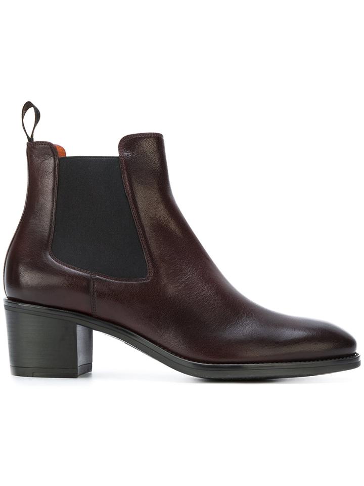 Santoni Chelsea Boots - Red