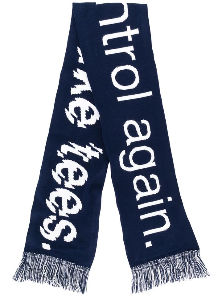 F.a.m.t. I've Lost Control Again Scarf - Blue
