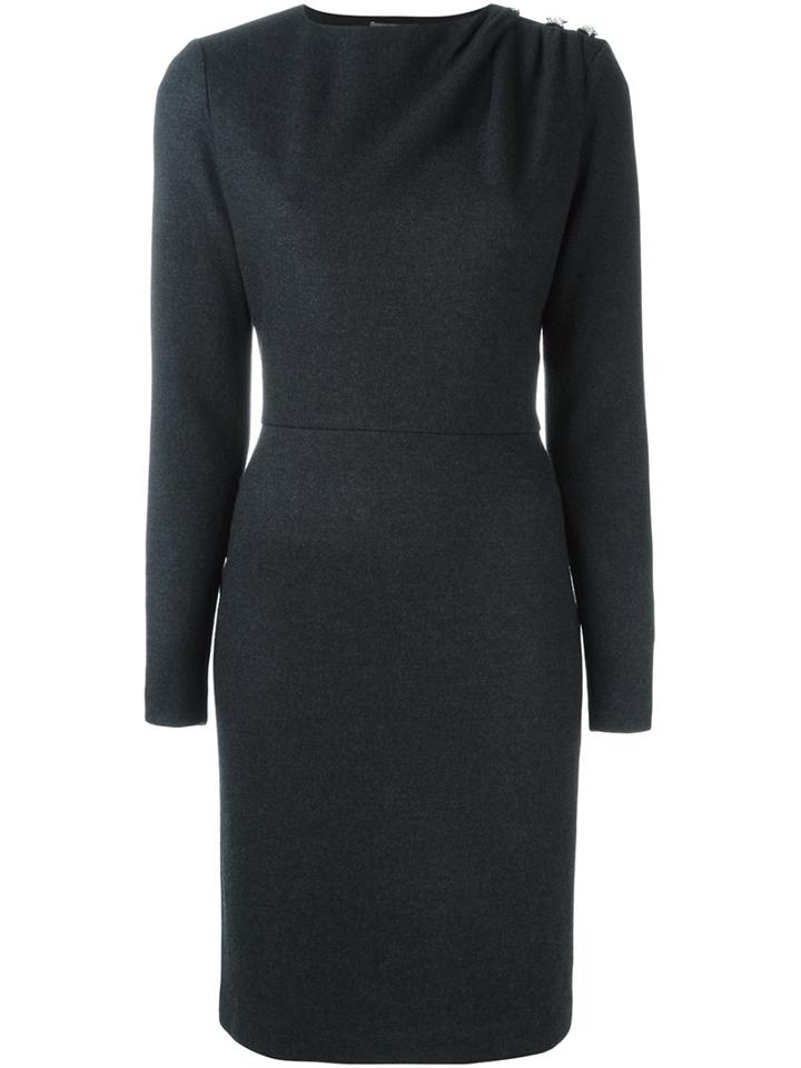 Roberto Cavalli Star-embellished Knitted Dress, Women's, Size: 42, Grey, Viscose/cashmere/virgin Wool