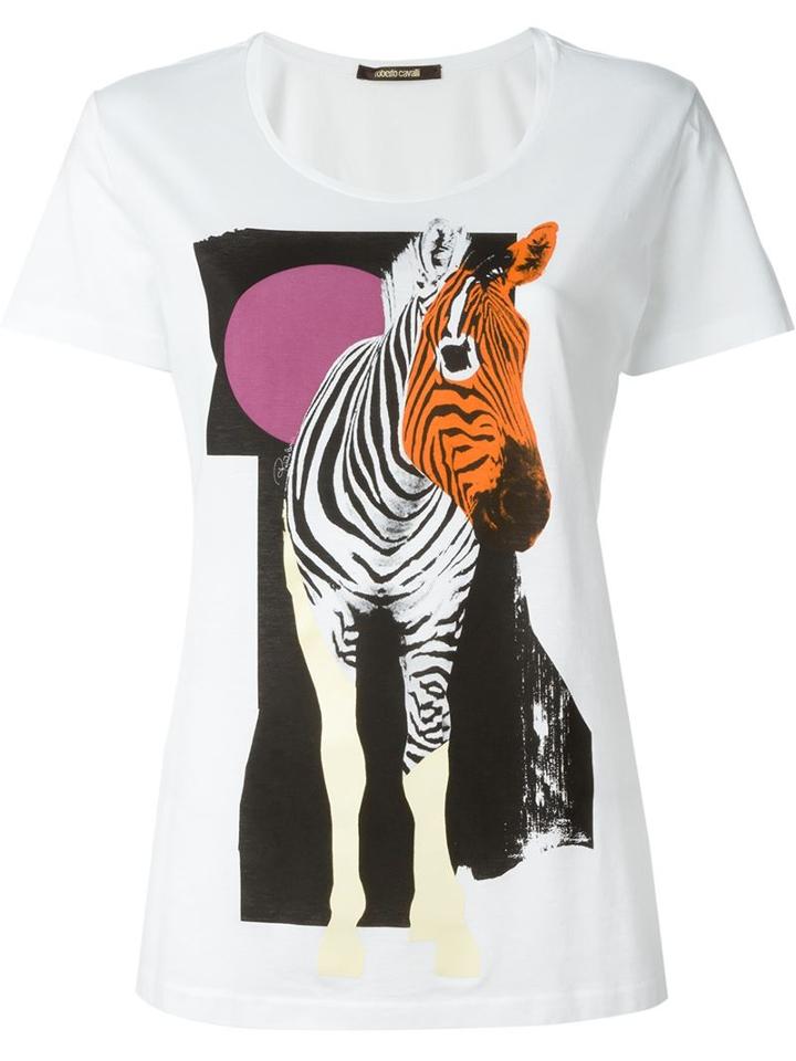 Roberto Cavalli Zebra Print T-shirt