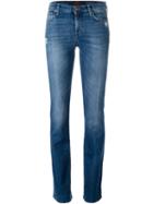 7 For All Mankind Slim Bootcut Jeans, Women's, Size: 28, Blue, Cotton/polyester/spandex/elastane