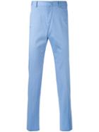 Z Zegna - High Waist Trousers - Men - Cotton/spandex/elastane - 52, Blue, Cotton/spandex/elastane