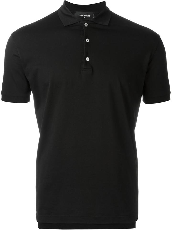 Dsquared2 Classic Polo Shirt, Men's, Size: Large, Black, Cotton