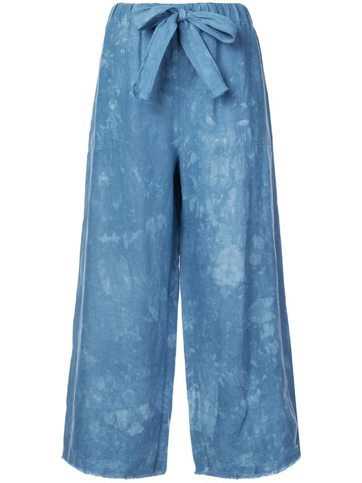Raquel Allegra Elasticated Waist Wide-leg Trousers - Blue