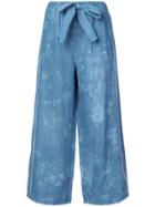 Raquel Allegra Elasticated Waist Wide-leg Trousers - Blue