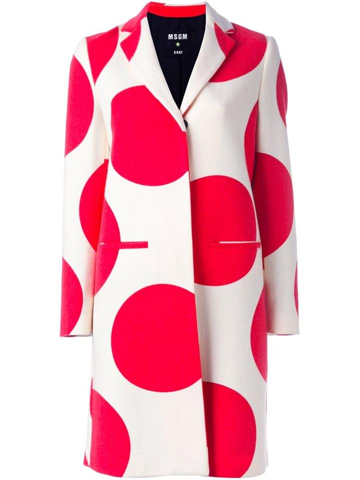 Msgm Dot Print Midi Coat