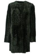 Drome Reversible Animal Print Coat, Women's, Size: Medium, Green, Lamb Skin/lamb Fur